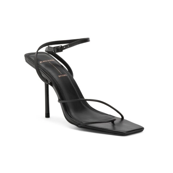 BLACK SUEDE STUDIO Black Made In Brazil Leather Iris 95 Heeled Sandals,All Products : American Fashion Style Bags On Sale